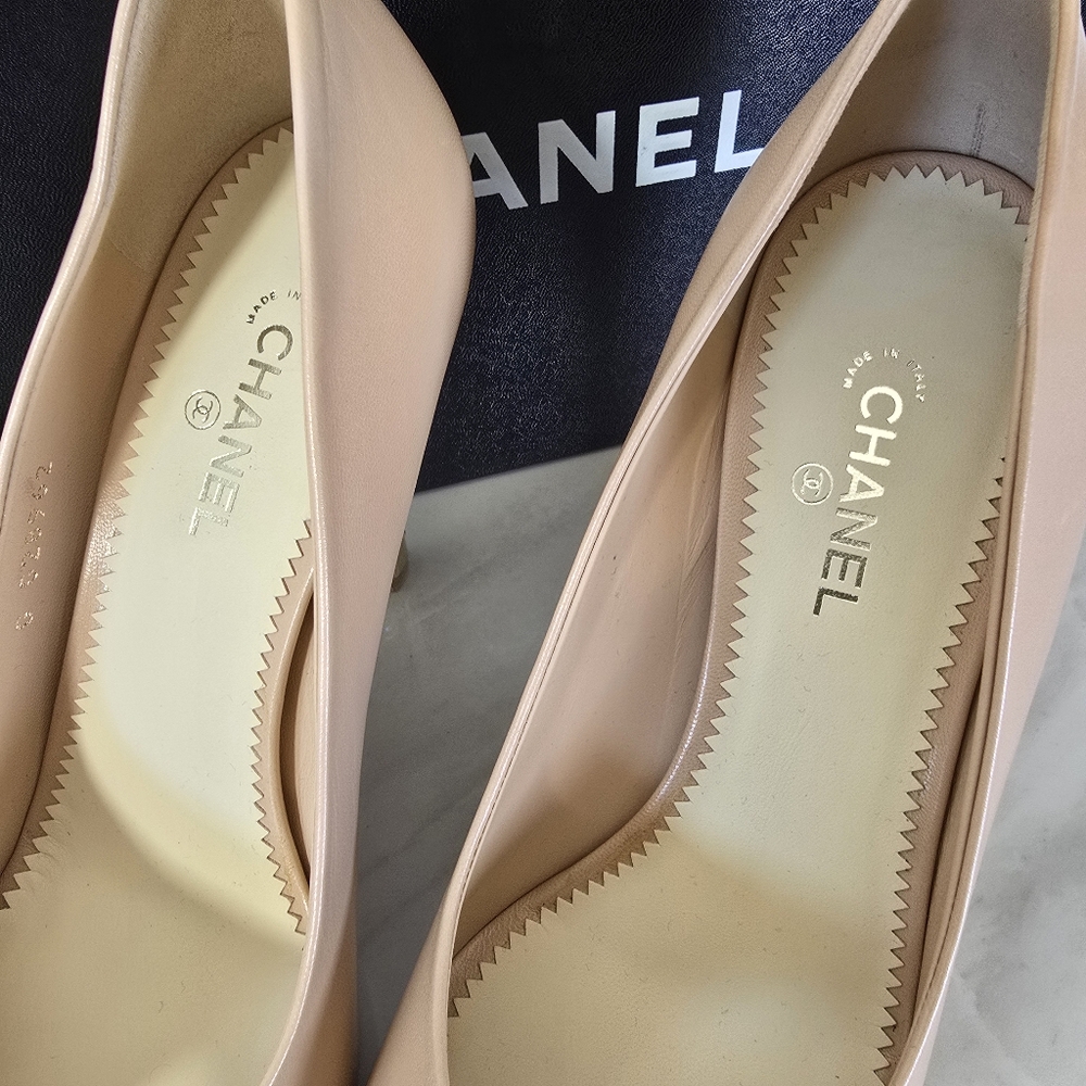 CHANEL Women's Peep Toe Heels - Blush - Picture 8 of 10